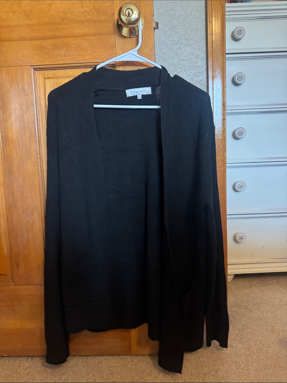 Verve Ami Black Knit Open Cardigan